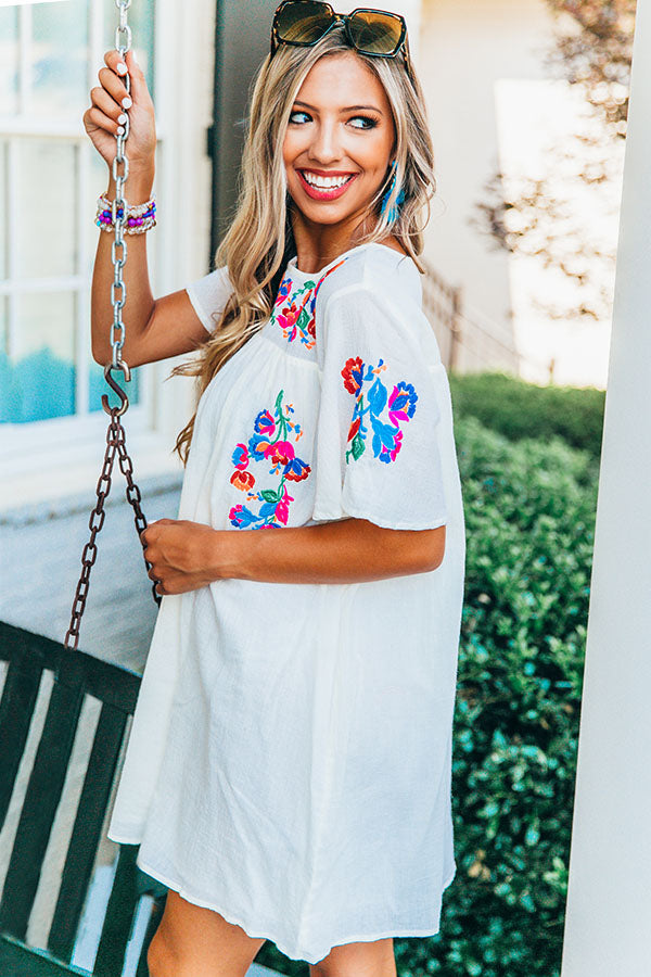 Bombshell Of Summer Embroidered Shift Dress Image - 2