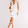 Just Add Wine Wrap Lace Dress in White Image - 1