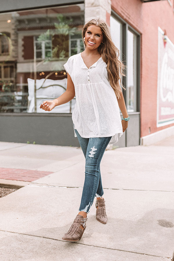 Sunday Loving Shift Tee in Ivory