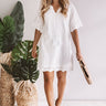 Ellis Island Eyelet Shift Dress in White Image - 1