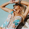 Champagne In Capri Crochet One Piece Swimsuit Image - 1