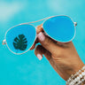 Summer Nights Aviator Sunnies in Sapphire Image - 1