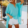 Cayman Islands Getaway Tunic In Aqua Sky Image - 1