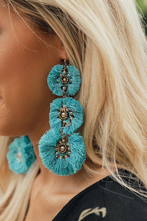 Yacht Life Earrings In Turquoise