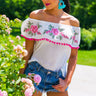 Meet Me In Montego Off Shoulder Top In White Image - 1