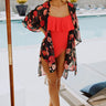 Bahama Floral Overlay in Navy Image - 1