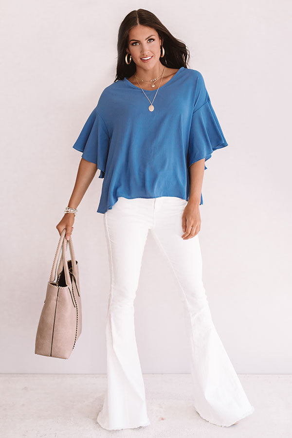 Weekend In Paradise Shift Top in Airy Blue
