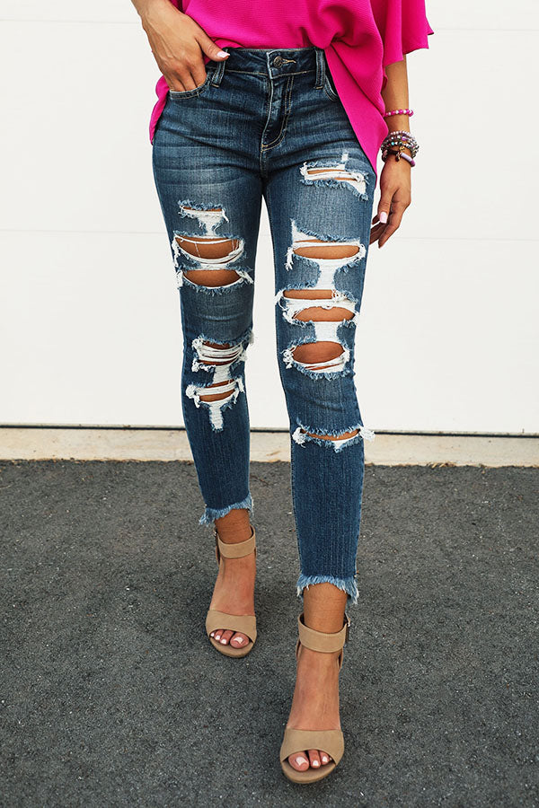 The Paige High Waist Distressed Skinny