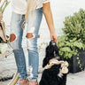 The Ella Midrise Distressed Skinny in Light Wash Image - 1