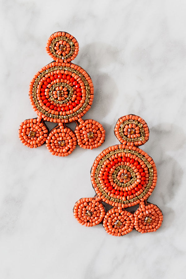 Pool Party Earrings In Persimmon