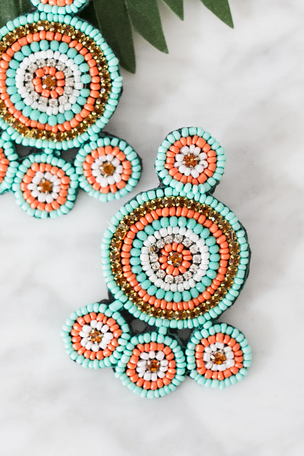 Pool Party Earrings In Ocean Wave