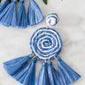 Right On Target Tassel Earrings In Blue Image - 1