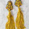 Maui Moment Tassel Earrings In Mustard Image - 1