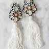 Maui Moment Tassel Earrings In White Image - 1