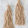 In The Spotlight Tassel Earrings In Iced Mocha Image - 1