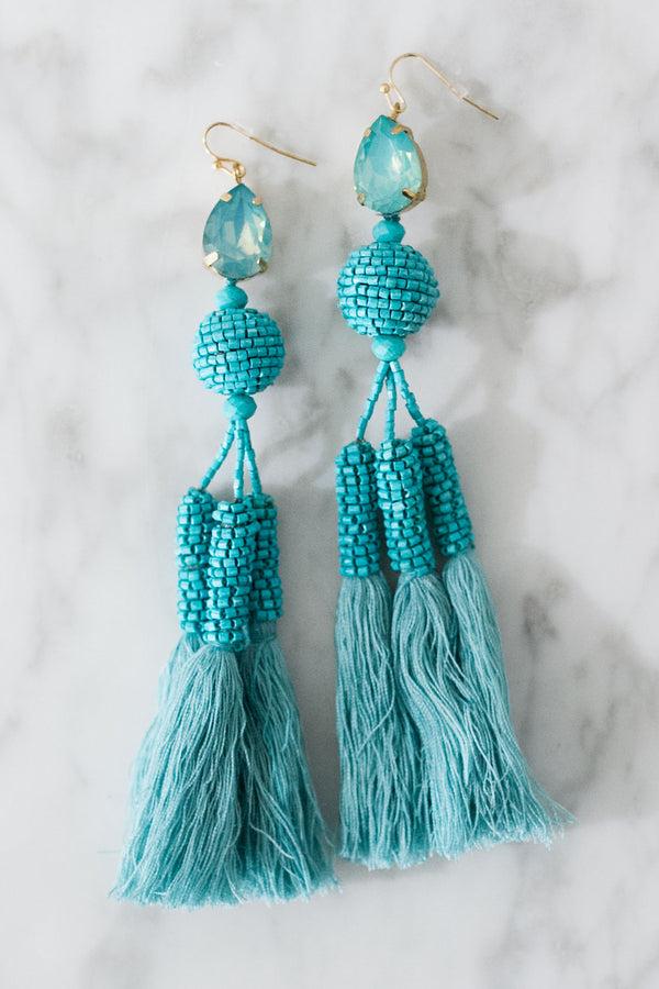 Take Me To Tahiti Tassel Earrings