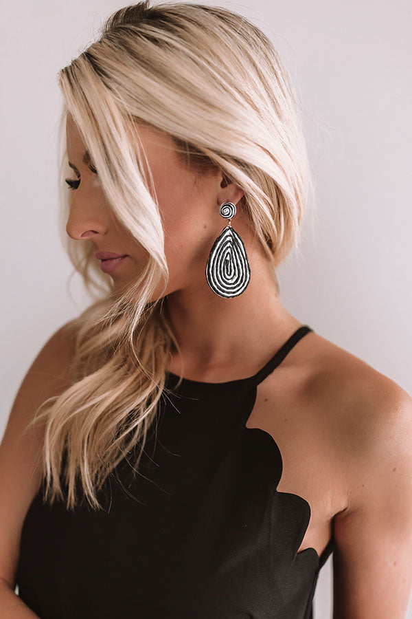 Santorini Swirl Earrings In Black