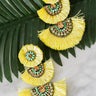 Brush Em' Off Tassel Earrings In Yellow Image - 1