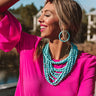 Keep It Coastal Layered Necklace In Turquoise Image - 1