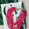 Keep It Coastal Layered Necklace In Fuchsia Image - 1