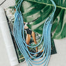 Bora Bora Bound Layered Necklace In Sky Blue Image - 1