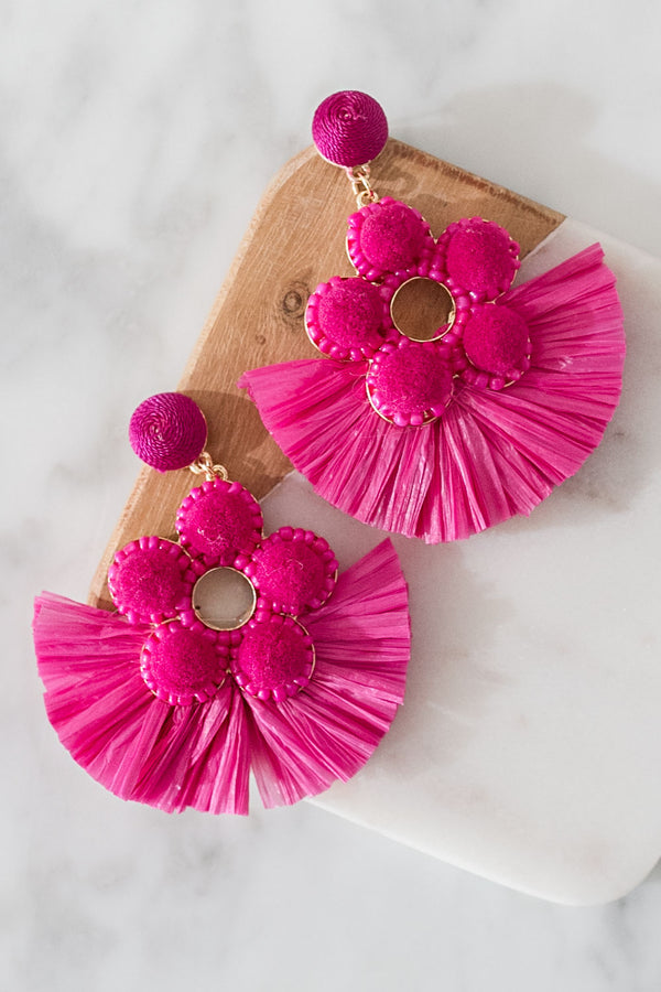 Mimosas In Maui Earrings In Fucshia