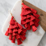 Tassel Talk Earrings In Red Image - 1