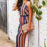 Santorini Sunset Striped Jumpsuit Image - 1