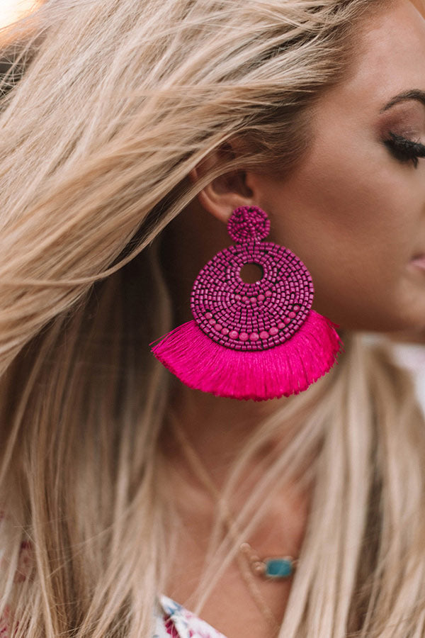 Cabo Calling Earrings In Berry
