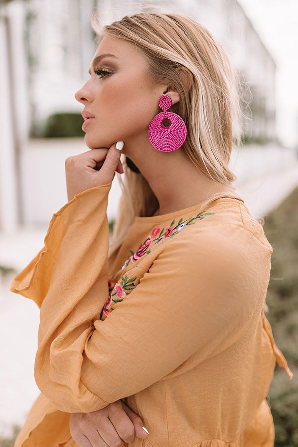 The Serendipity Earrings In Fuchsia