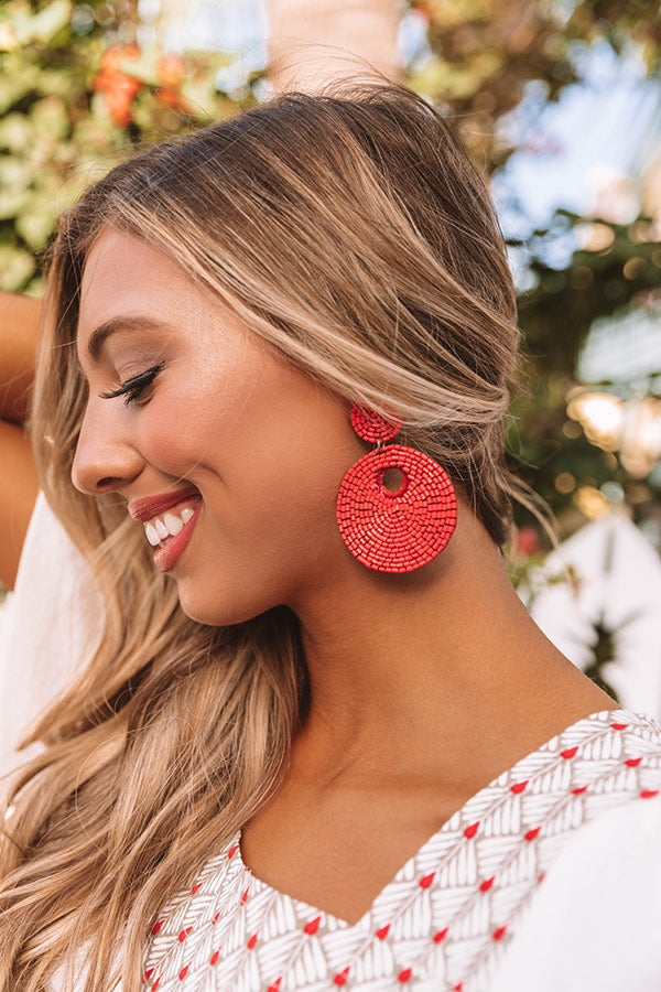 The Serendipity Earrings In Red