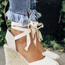The Julia Crochet Lace Up Wedge Image - 1