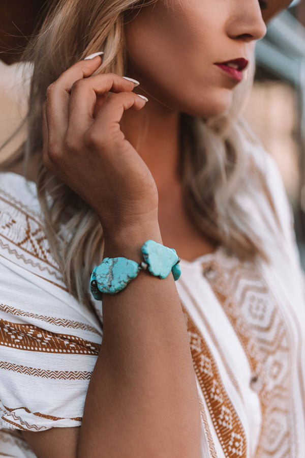 Set In Stone Turquoise Bracelet