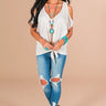 Sunkissed Shift Tee in Ivory Image - 1