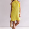 Positively Perfect Halter Shift Dress in Yellow Image - 1
