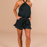 Luxe Travels Romper in Black Image - 1