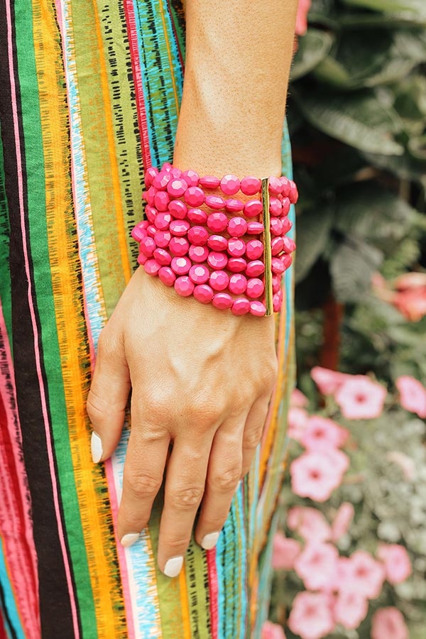 Weekend Retreat Bracelet In Fuchsia