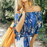 So Radiant Off Shoulder Top in Blue Image - 1