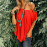 Hustle And Glam Shift Tee In Red Image - 1