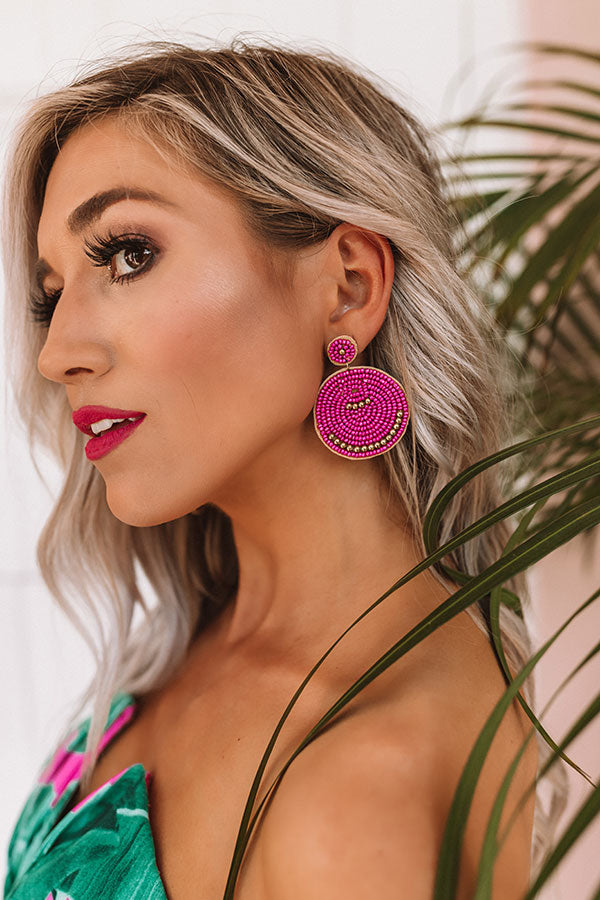 Paris Divine Earrings In Fuchsia