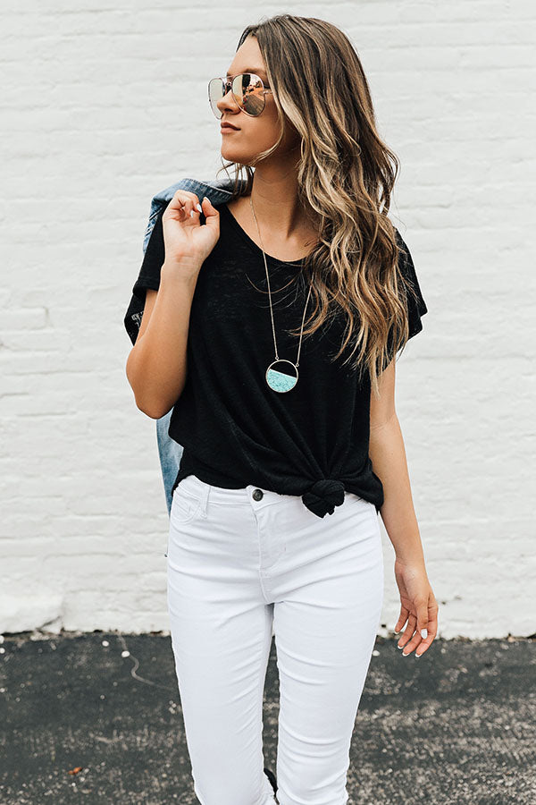 Hustle And Glam Shift Tee In Black