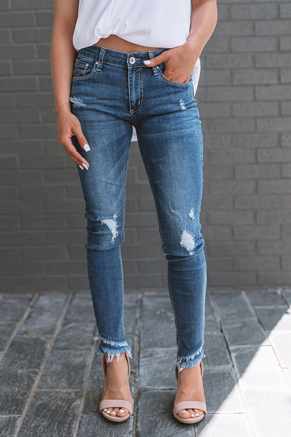 The Teagan Midrise Distressed Skinny