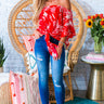 So Radiant Off Shoulder Top in Cherry Image - 1