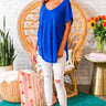 Hustle And Glam Shift Tee In Blue Image - 1