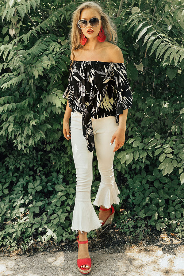 So Radiant Off Shoulder Top in Black