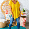 Hustle And Glam Shift Tee In Yellow Image - 1