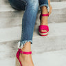 Miami Beach Wedge in Hot Pink Image - 1