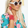 Brunching in Malibu Sunnies in White Image - 1