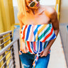 Cabo Stripe Shift Top in Yellow Image - 1