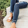 The Lexi Metallic Sandal in Rose Gold Image - 1